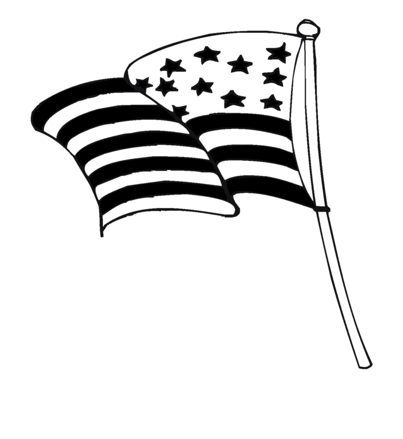 1375x1500 Unique Fireworks Vector Black And White American Flag Waving