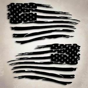 300x300 American Flag Distressed Military Decal Sticker Compatible