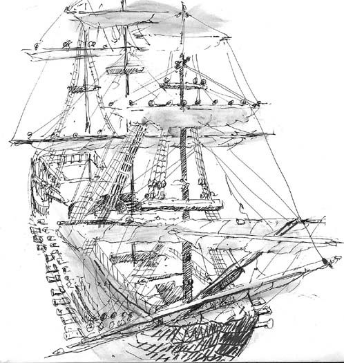 Amerigo Vespucci Ship Drawing at GetDrawings | Free download