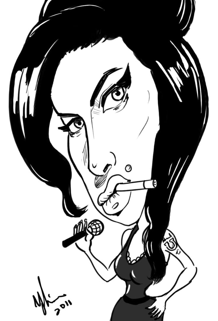 737x1084 Amy Winehouse Caricature 2 By Yilin Tan
