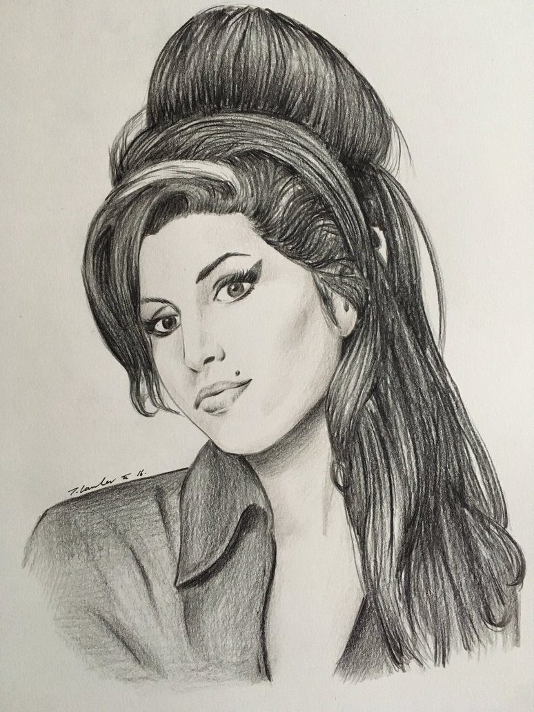 774x1032 Amy Winehouse Pencil Drawing By Billyboyuk