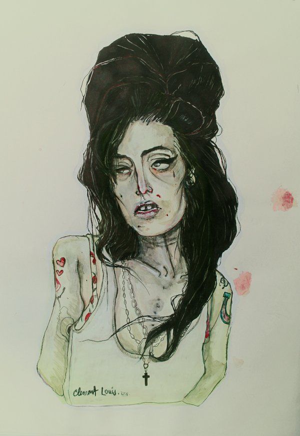 600x871 Amy Winehouse By ~sirxlem Traditional Art Drawings