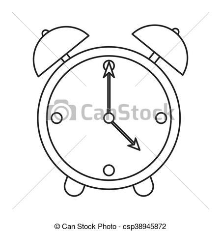 450x470 Flat Design Analog Alarm Clock Icon Vector Illustration Vectors