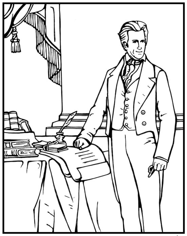 600x756 Andrew Jackson Coloring Page Purple Kitty Andrew Jackson