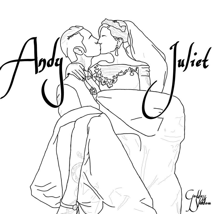 887x887 Fanart (Drawing) Of Andy Biersack And Juliet Simms