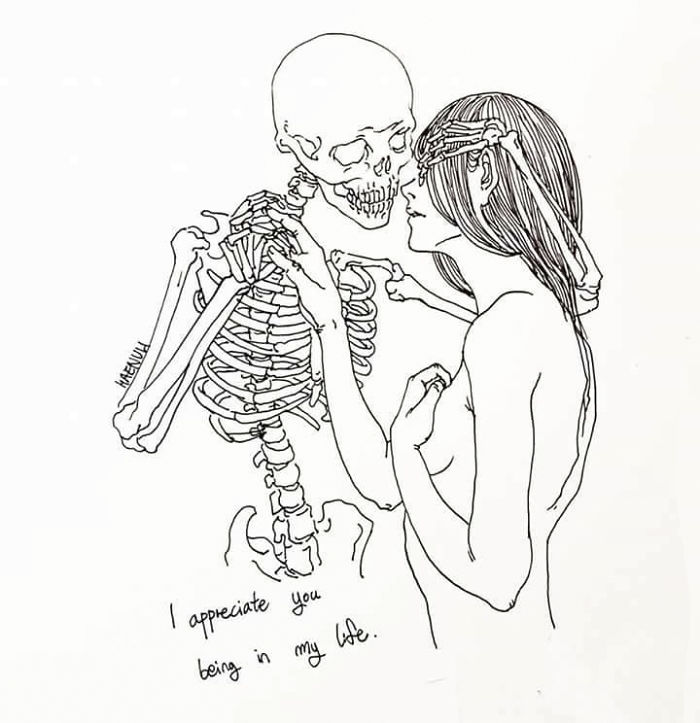 700x723 Death Inspired Love Comics That I Create To Cope With My