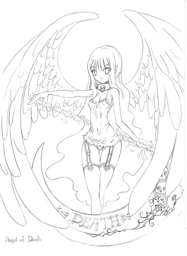 626x855 Sketch Angel Of Death By Hmongt