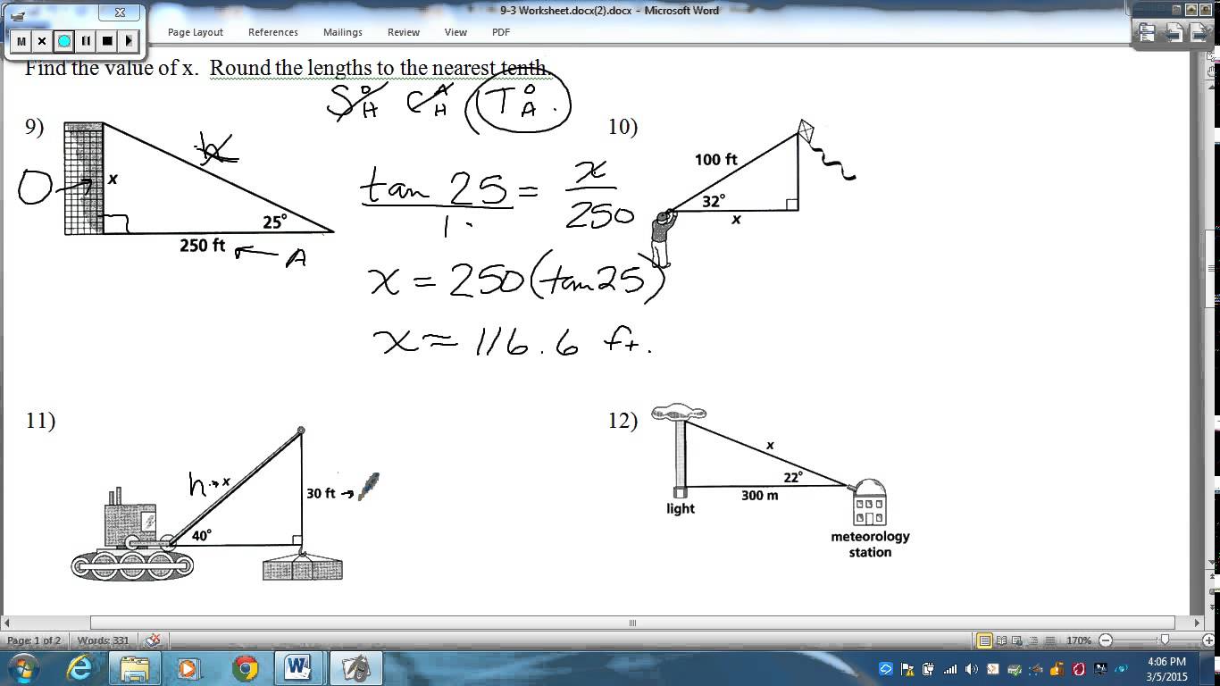 1366x768 9 3 Angles Of Elevation And Depression