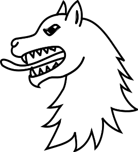272x299 Angry Wolf Head Outline Howl Gt Clipart Panda