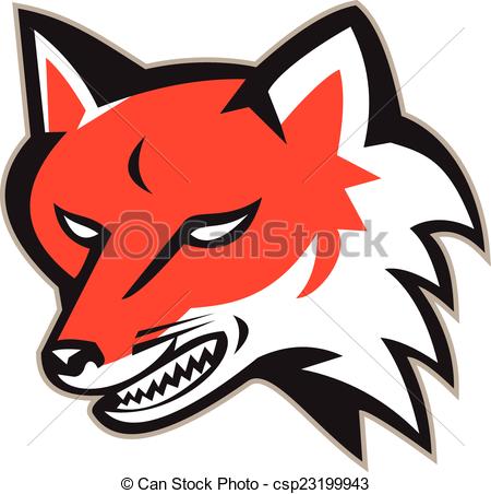 450x452 Angry Fox Clipart