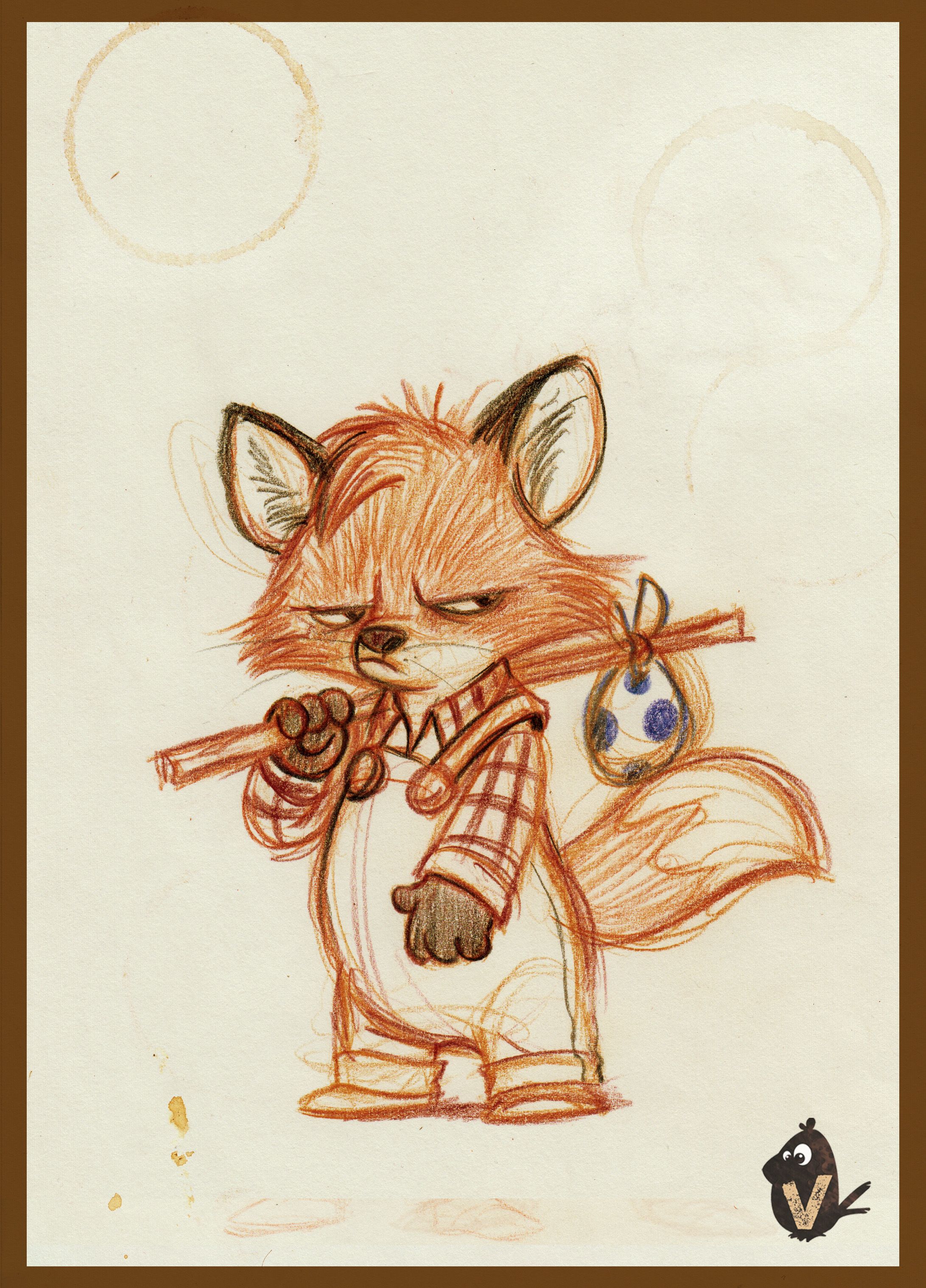 2183x3035 Angry Lil Fox Foxes, Character Design