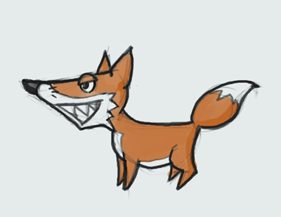 400x309 Learn How To Draw Animal Cartoon Fox Step By Step Video Lesson