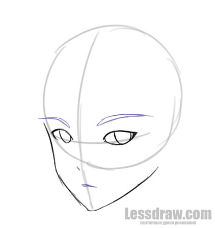 422x447 How To Draw Anime Boy Step By Step For Beginners Lessdraw