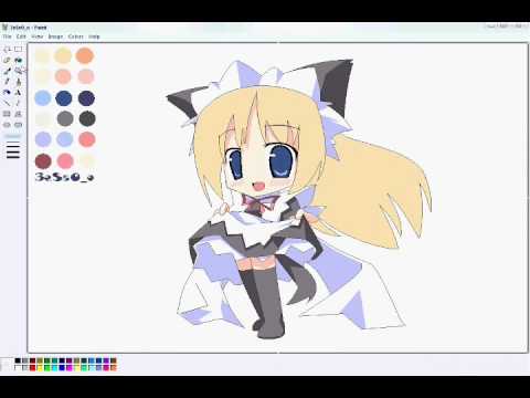 480x360 Drawing Cute Anime Girl Chibi Ms Paint