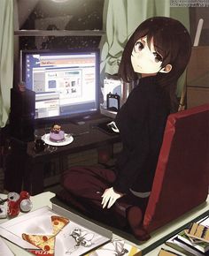 236x290 Anime Art Anime. Otaku. Nerd. Cute Girl