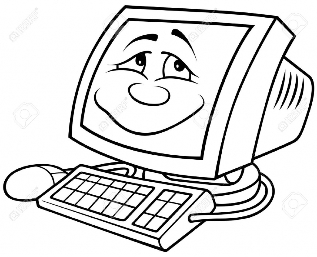 1024x829 Computer Cartoon Drawing