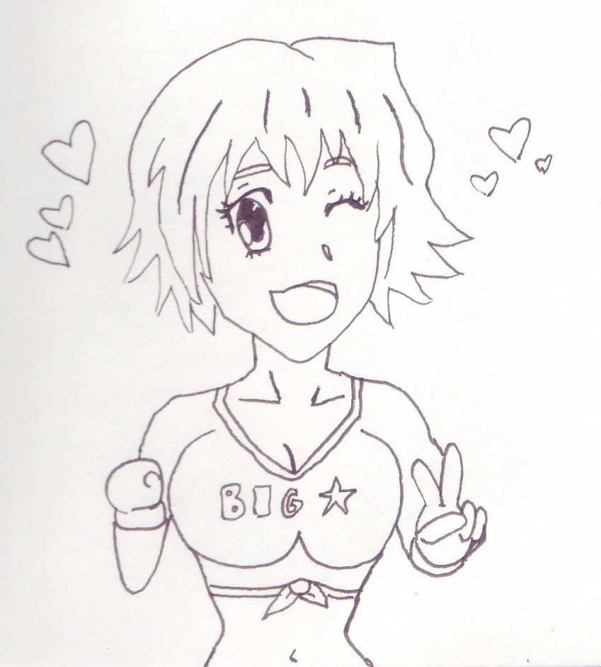 849x941 Big Smile Anime Girl Cutey By Superveenerart