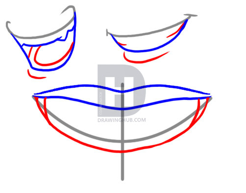 502x394 How To Draw A Smile, Step By Step, Drawing Guide, By Darkonator
