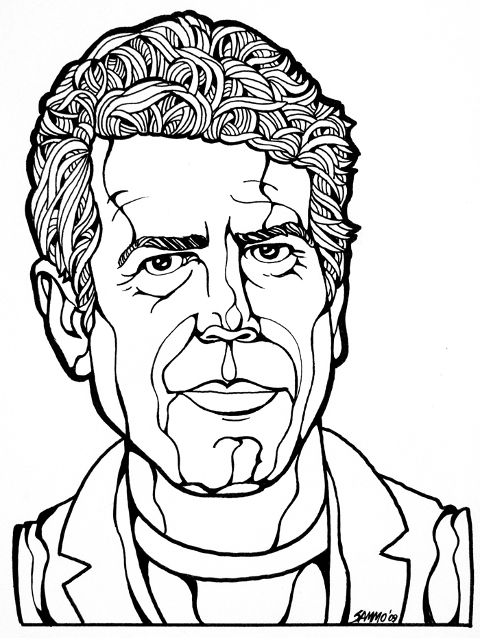 700x931 Anthony Bourdain Portrait By Sammo371