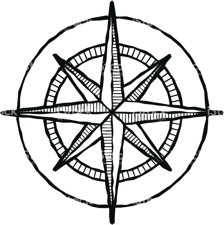 736x739 Compass Rose Art Vector Vintage Clip Colinmackenzie