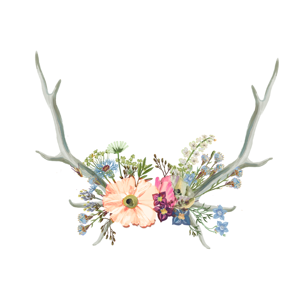1024x1024 Deer Tumblr Aesthetic Flowercrown Fawn Ear Ears Antler