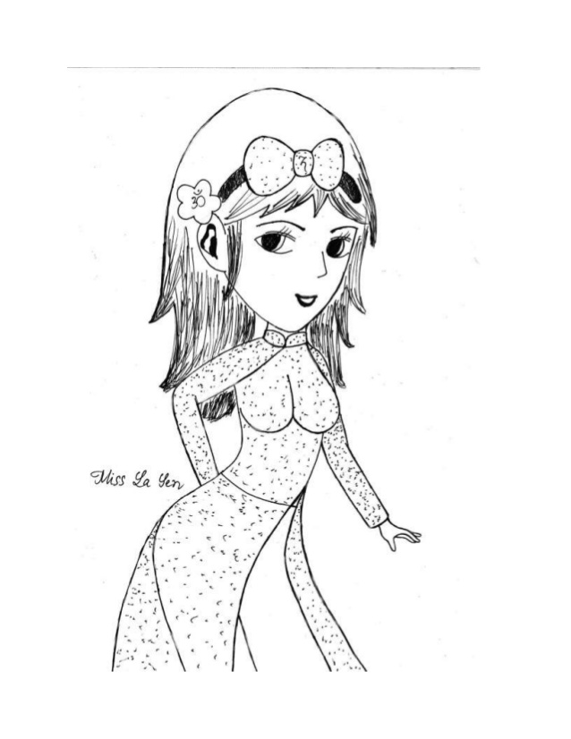 Ao Dai Drawing at GetDrawings | Free download