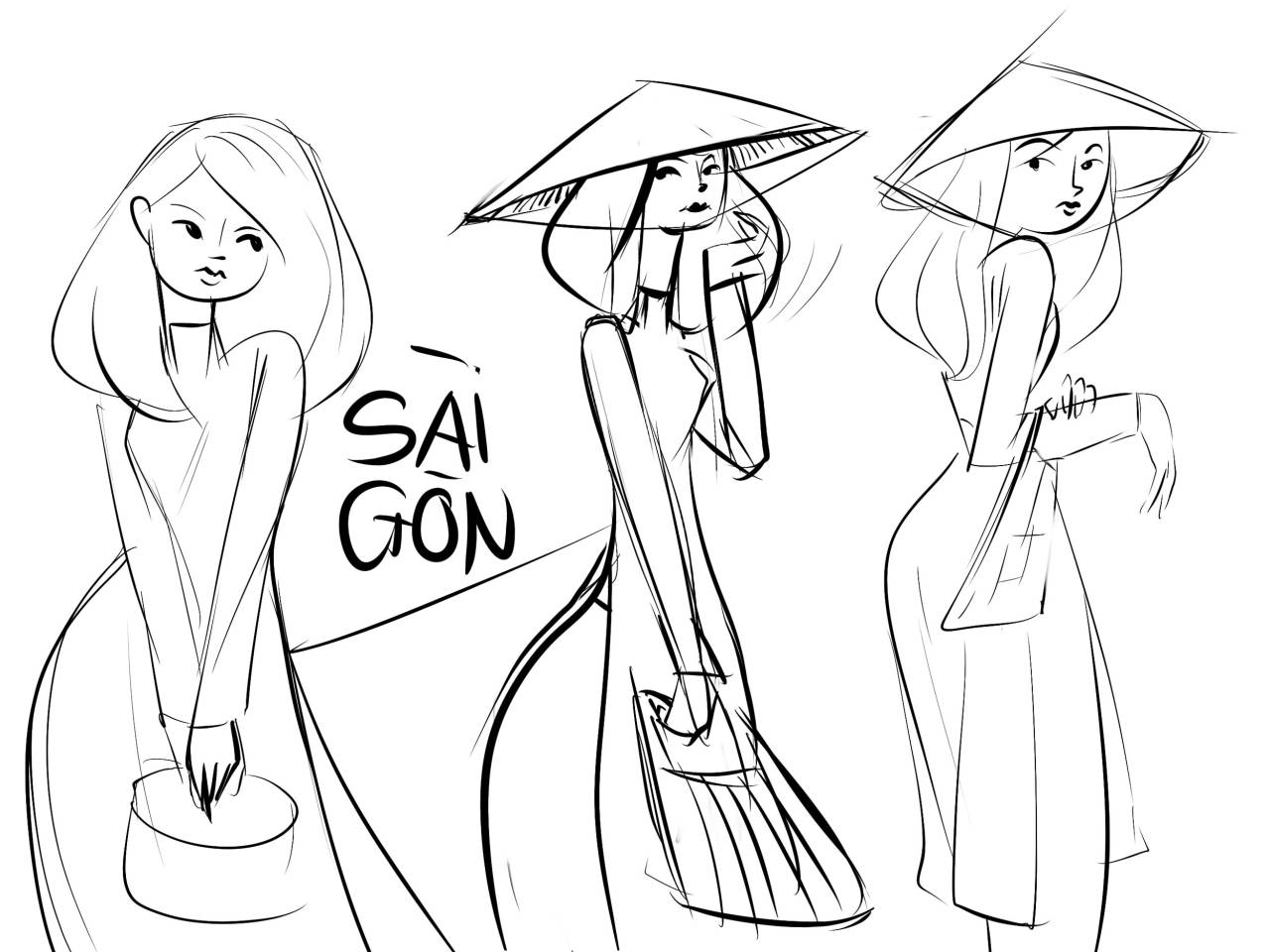 1280x960 Jangiang Sketch Vietnamese Girl