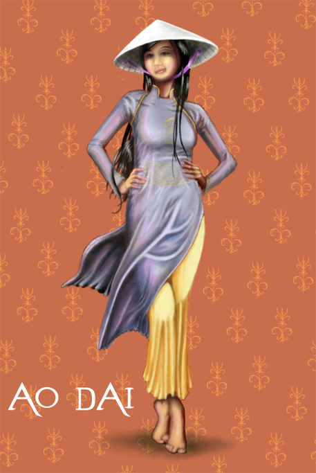 Ao Dai Drawing at GetDrawings | Free download