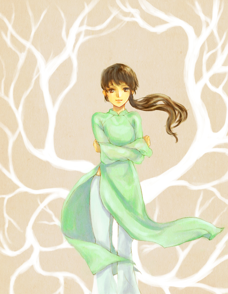 Ao Dai Drawing at GetDrawings | Free download