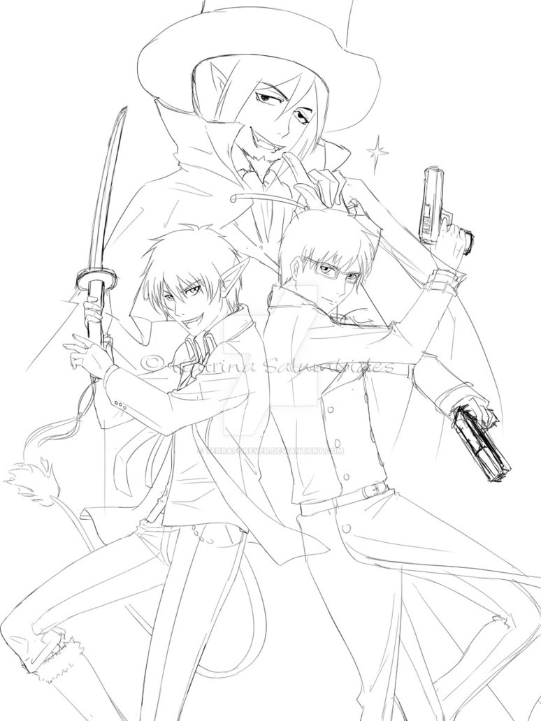 774x1032 Ao No Exorcist Sketch By Terraforever