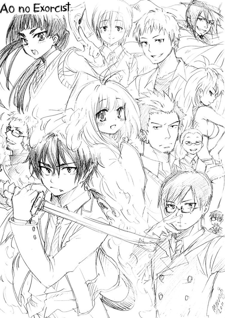 752x1062 Ao No Exorcist Doodle1 By Mono Land