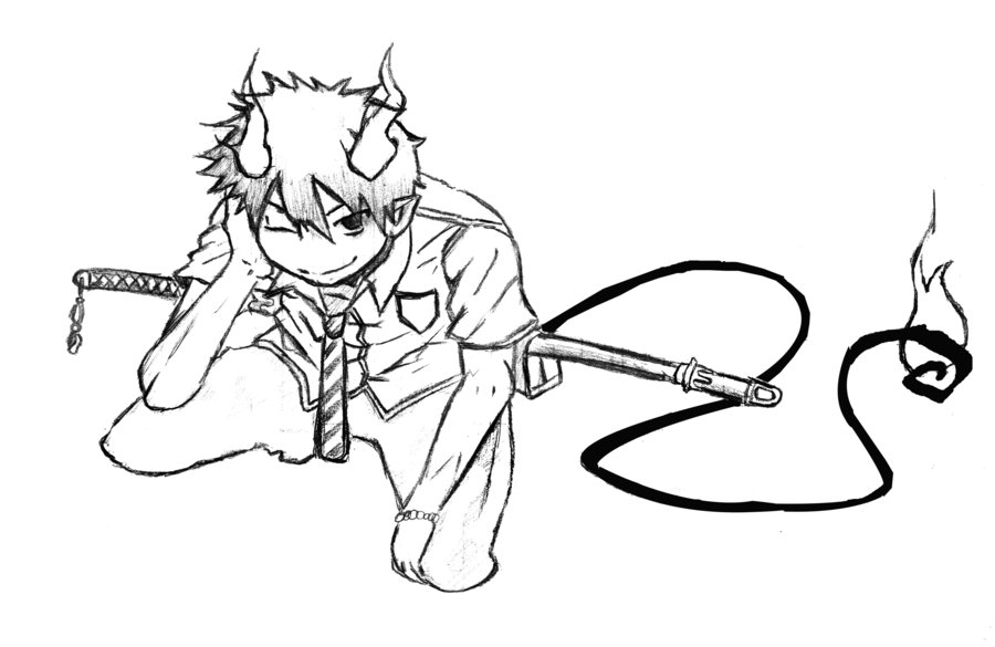900x585 Ao No Exorcist Rin By Mikzz19