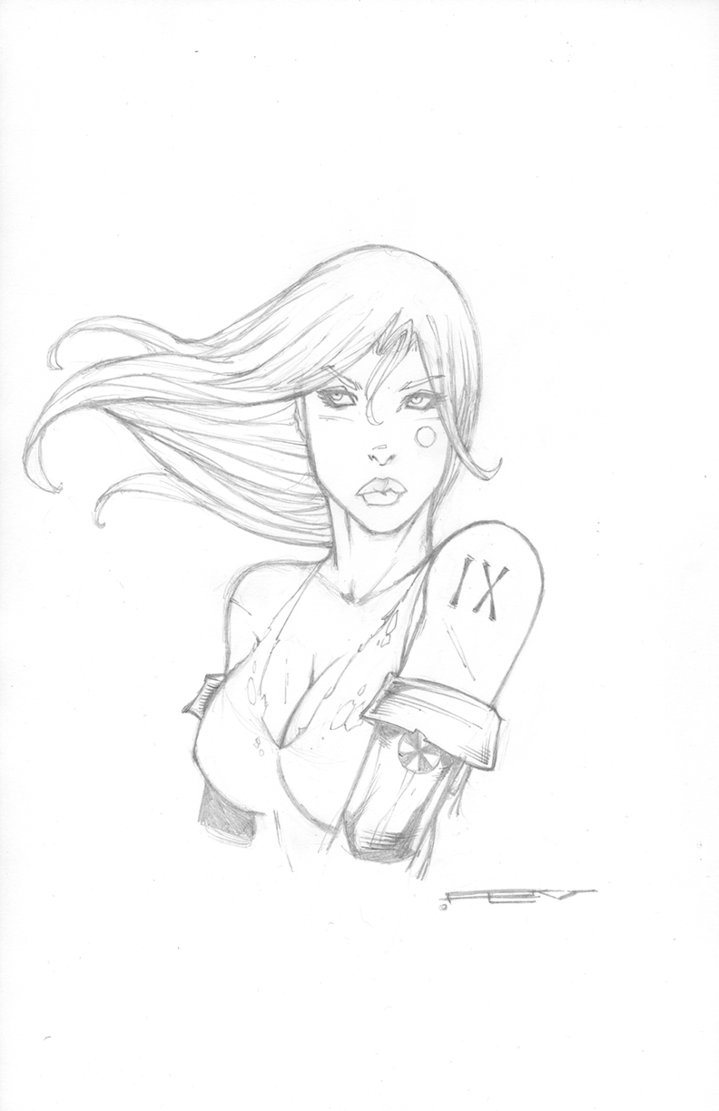 719x1111 Aphrodite Ix Sketch By Aev Art