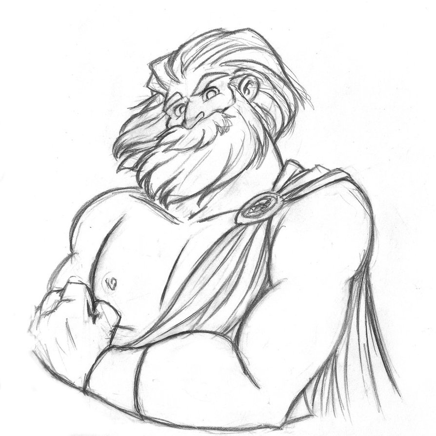 894x894 Zeus Cartoon Drawing 31 6