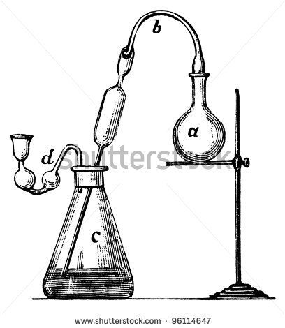 408x470 Collection Of Chemistry Equipment Drawing High Quality, Free
