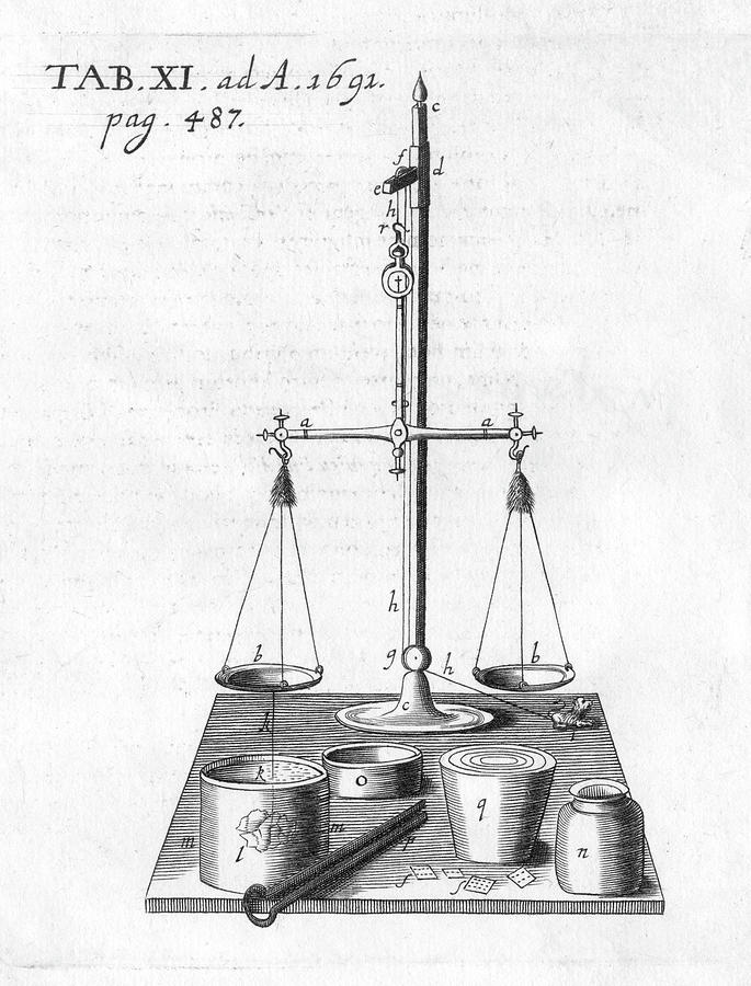 685x900 Boyle's Hydrostatic Apparatus Drawing By Mary Evans Picture Library