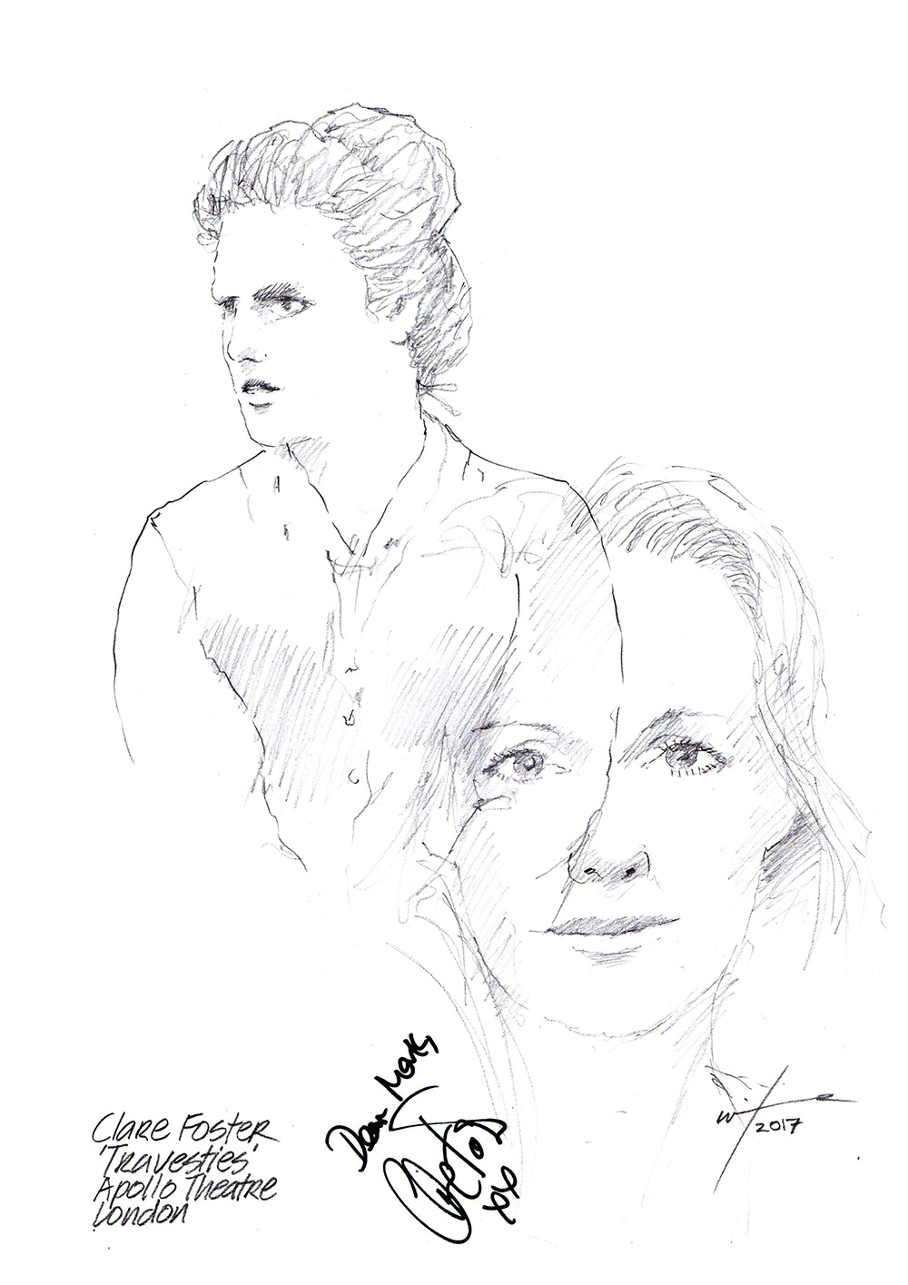 1000x1415 Drawing Clare Foster In Travesties Chicanepictures