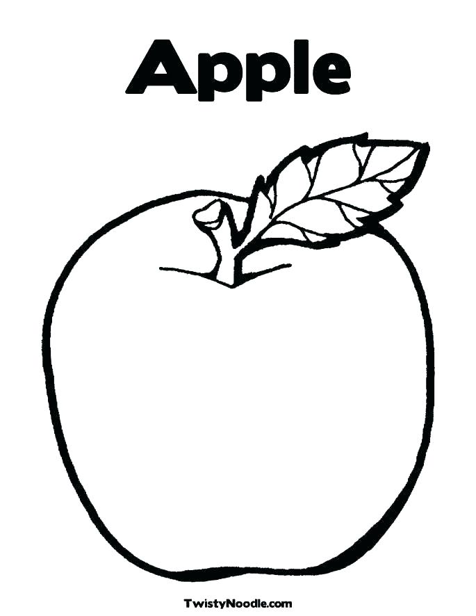 685x886 Coloring Page Of An Apple Coloring Pages Apple Fruit Drawing
