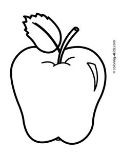 236x303 Coloring Pages Apple Fruit Drawing