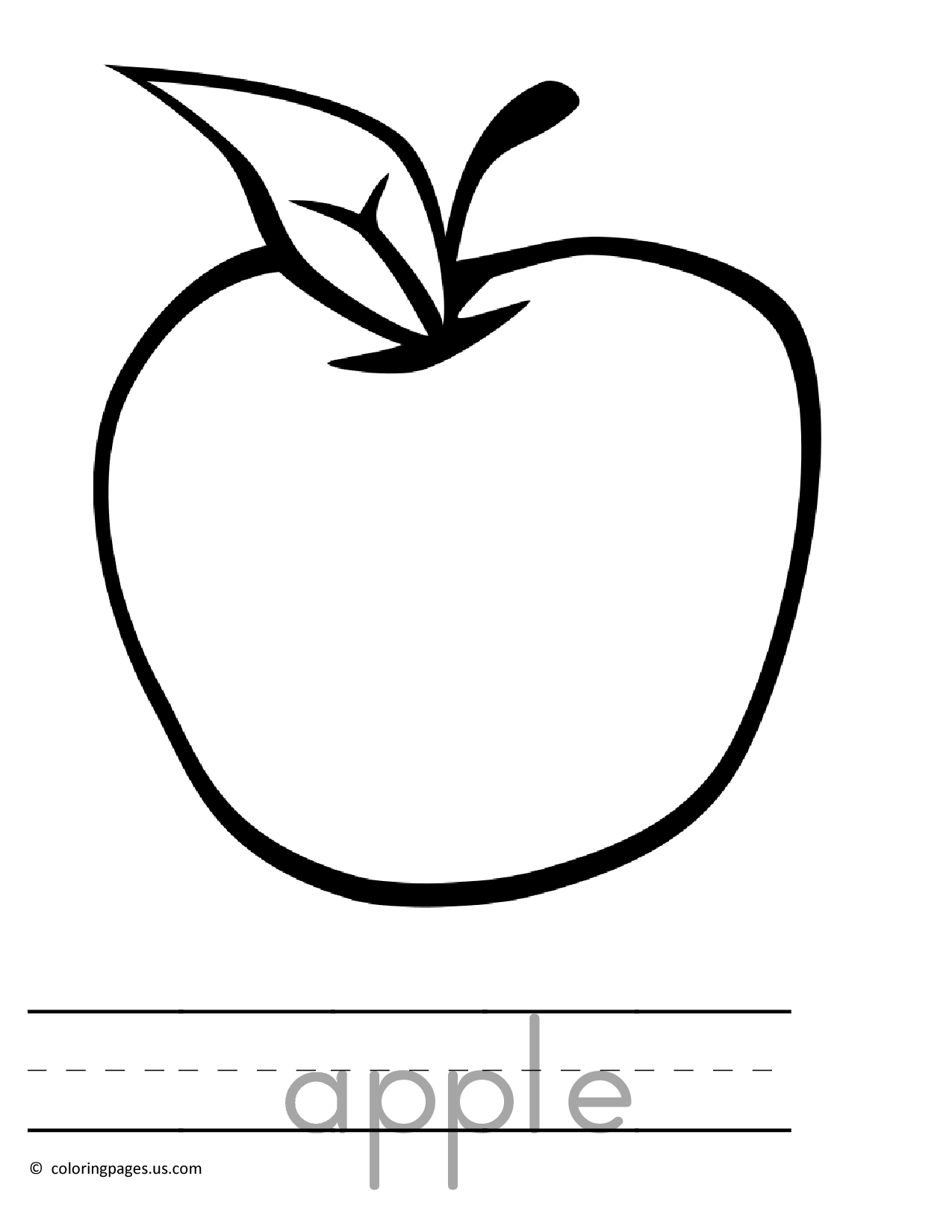 1275x1650 Apple Sketch Clipart