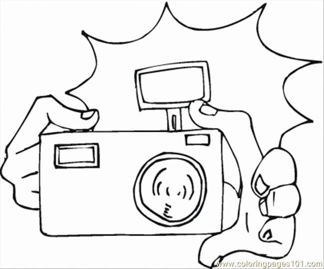 650x539 Camera Coloring Pages Awesome Camera Coloring Page Free Home
