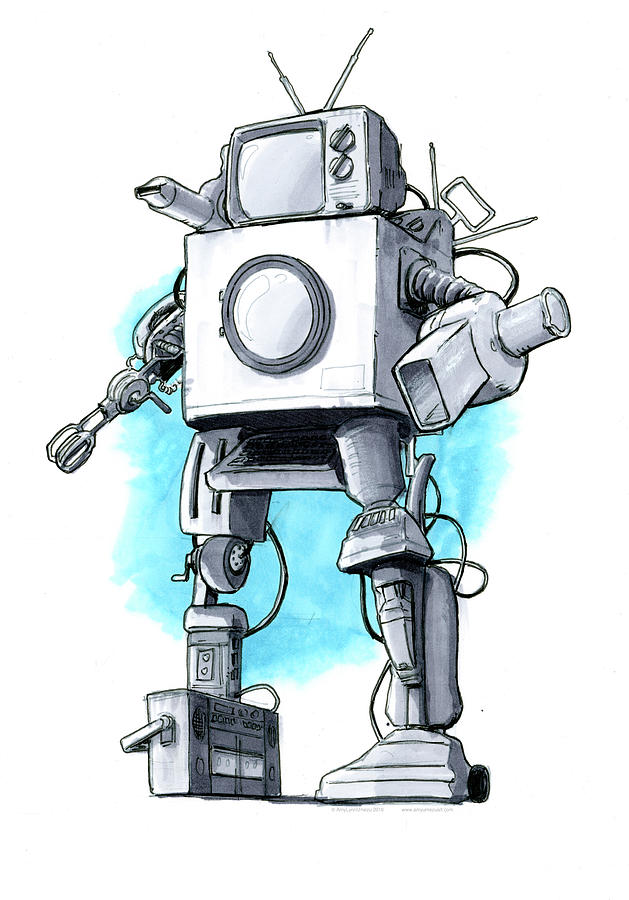 629x900 Revenge Of The Appliances Drawing By Amy Lynn Umezu