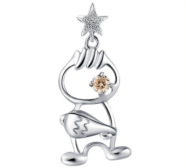 640x578 Mother's Day Gift 925 Silver Aquarius Constellation Pendant Zodiac