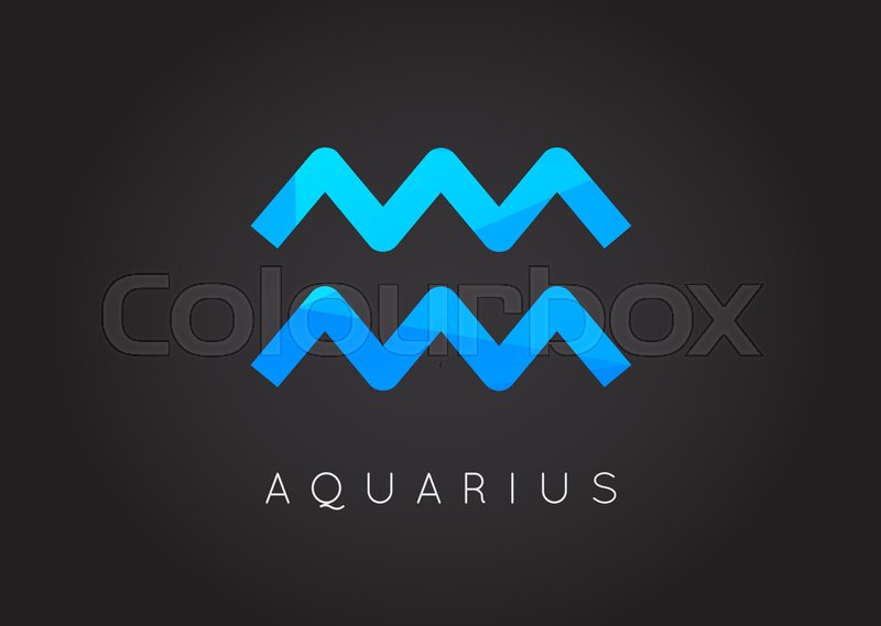 800x569 Aquarius Constellation. Detailed Stylish Zodiac Icon. Modern Style