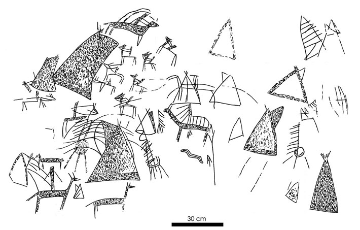 710x453 Rock Art Of Comanche Warriors