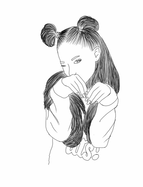 Ariana Grande Drawing Outline at GetDrawings | Free download