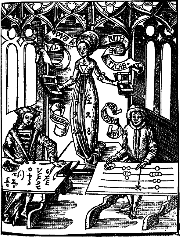 590x777 Allegory Of Arithmetic. Abacist Uses Abacus