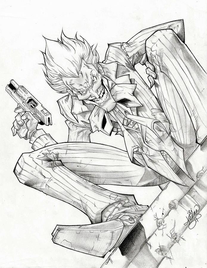695x900 Joker Arkham Asylum Drawing By Ariana Bannister