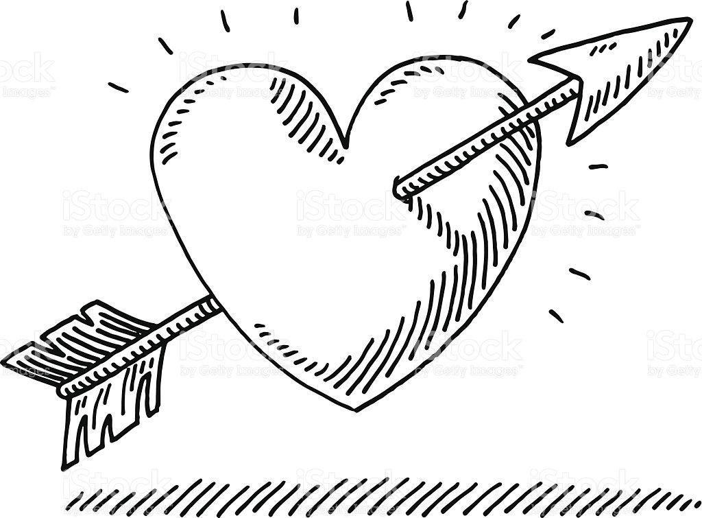 1024x755 Love Heart Arrow Drawing Vector Id488719697 Beetles