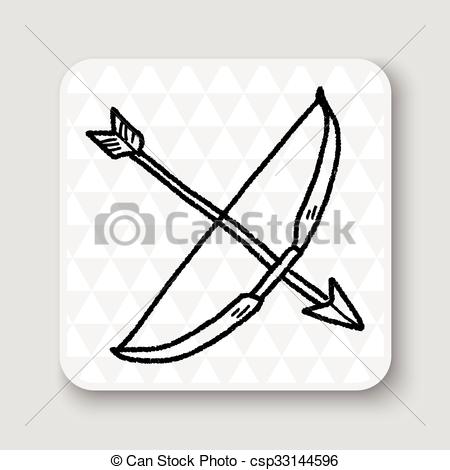 450x470 Arrow And Bow Doodle Eps Vectors